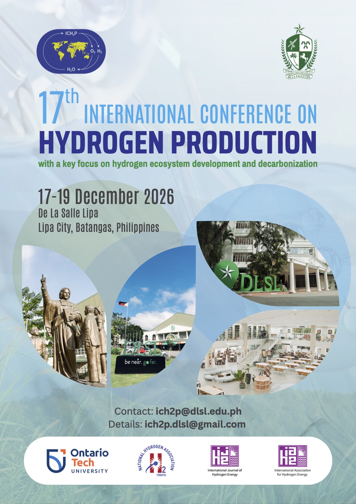 17th ICH2P 2026 official poster — December 17–19, 2026, De La Salle Lipa, Lipa City, Batangas, Philippines